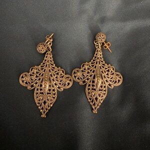 Vintage Silver Filigree Earrings